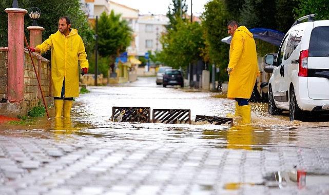 Didim Belediyesi Ekiplerinden Yağış Sonrası Anında Müdahale