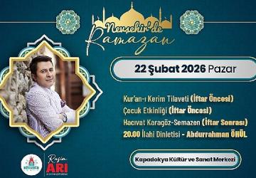 Nevşehir'de Abdurrahman Önül Konseri Düzenlenecek
