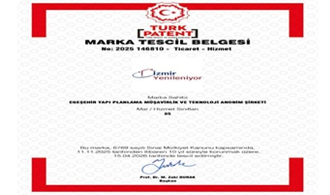 “İzmir Yenileniyor" markası tescillendi