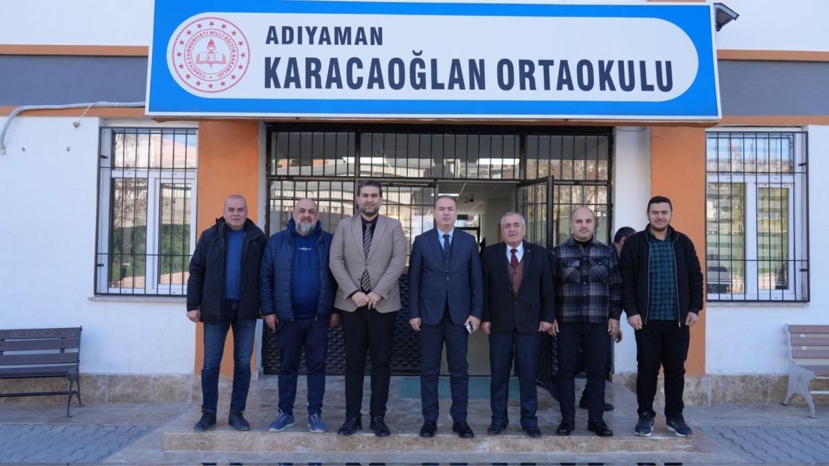 Adıyaman İl Millî Eğitim Müdürü Tosun Karacaoğlan Ortaokulunu ziyaret etti