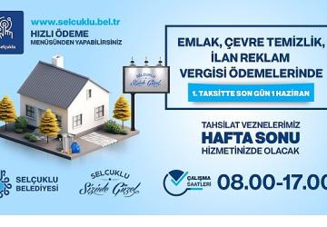 Emlak ve çevre temizlik vergisi ödemelerinde son gün 1 Haziran