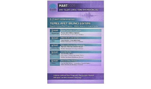 Nilüfer'de Deprem Haftası'nda uygulamalı afet eğitimi