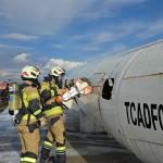 ADIYAMAN (PERRE) - Şeriban ÖZÇAKMAK - Adıyaman Havalimanı Müdürlüğü tarafından her yıl düzenlenen Acil Durum Planı çerçevesinde bu yıl da uçak düşme tatbikatı yapıldı.
