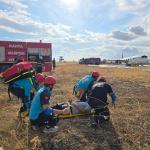 ADIYAMAN (PERRE) - Şeriban ÖZÇAKMAK - Adıyaman Havalimanı Müdürlüğü tarafından her yıl düzenlenen Acil Durum Planı çerçevesinde bu yıl da uçak düşme tatbikatı yapıldı.