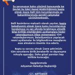ADIYAMAN (PHA) - Şeriban ÖZÇAKMAK - Adıyaman Belediyesi, kentte son dönemde yaşanan su kesintilerine ilişkin kamuoyunu bilgilendiren ayrıntılı bir açıklama yaptı.