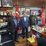 MALATYA (PERRE) - Berfin GÜRBÜZ - GAP Gazeteciler Birliği Genel Başkanı Zeynel Abidin Kıymaz ile Birliğin Ankara Temsilcisi Hidayet Özpolat, MHP Malatya Milletvekili Mehmet Celal Fendoğlu'nu Türkiye Büyük Millet Meclisi'...