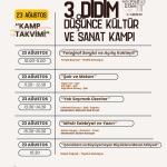 AYDIN (PHA) - Murat KAYIŞ - Didim’de bu yıl üçüncüsü düzenlenecek olan Düşünce Kültür ve Sanat Kampı, 23–24 Ağustos tarihlerinde sanatseverleri bir araya getirecek.