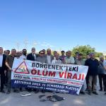 ADIYAMAN (PERRE) - Berfin GÜRBÜZ-Şeriban ÖZÇAKMAK - Adıyaman Emek ve Demokrasi Platformu, yıllardır kazalarla gündeme gelen Börgenek Köyü mevkiindeki "Ölüm Virajı"nda basın açıklaması düzenledi.