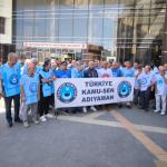 ADIYAMAN (PHA) - Fatma Didar Yıldırım - Türkiye Kamu-Sen Adıyaman İl Başkanı Nejdet İrfan Tokur, Adıyaman Eğitim ve Araştırma Hastanesi önünde sendika üyeleriyle birlikte basın açıklaması yaptı.
