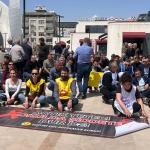 ADIYAMAN (PERRE) - Berfin GÜRBÜZ- Şeriban ÖZÇAKMAK- Eğitim Sen Adıyaman Şubesi, Şanlıurfa Siverek ve Kahramanmaraş'ta yaşanan okul saldırılarına tepki göstermek için basın açıklaması yapıp oturma eylemi gerçekleştirdi.