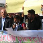 ADIYAMAN (PERRE) - Şeriban ÖZÇAKMAK - Adıyaman'da tütün alımının durdurulmasına tepki gösteren üreticiler, Meydan Camii önünde toplanarak hükümete, muhtarlara, Ziraat Odası'na ve tütün firmalarına seslendi.