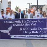 ADIYAMAN (PHA) - Murat KAYIŞ – Şeriban ÖZÇAKMAK – Adıyaman Emek ve Demokrasi Platformu tarafından, 1 Eylül Dünya Barış Günü dolayısıyla yürüyüş düzenlendi.