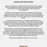 ULUSAL (PHA) - RTÜK’ün Show TV’de yayınlanan “Kızılcık Şerbeti” dizisi hakkında kamuoyundan gelen şikayetler üzerine inceleme başlatmasının ardından, dizinin yapımcısı Gold Film açıklama yaptı.