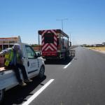 ADIYAMAN (PHA) - Fatma Didar YILDIRIM - Adıyaman Belediyesi, Mersin Caddesi’nde asfalt çalışmalarının tamamlanmasının ardından yol çizgileri ve trafik işaretleme işlemlerine başladı.