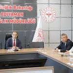 ADIYAMAN (PERRE) - Sibel TURAN-Adıyaman Muhtarlar Federasyonu Başkanı Abdülkadir Geylani Taş ve yönetim kurulu üyeleri, İl Sağlık Müdürü Prof.