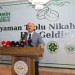 ADIYAMAN (PHA) - Cumhurbaşkanı Recep Tayyip Erdoğan’ın 2025 yılını “Aile Yılı” ilan etmesi dolayısıyla, 6 Şubat depremlerinden ağır yara alan Adıyaman’da gençlerin yuva kurmalarına destek olmak amacıyla örnek bir etkinli...