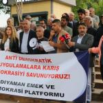 ADIYAMAN (PERRE) - Şeriban ÖZÇAKMAK-Berfin GÜRBÜZ - Adıyaman Emek ve Demokrasi Platformu adına konuşan Dönem Sözcüsü, SES Adıyaman Şubesi Eş Başkanı İbrahim Halil Aydın, "Bu karar yalnızca bir siyasi partiyi değil, Türki...