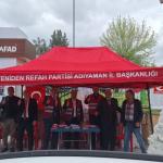 ADIYAMAN (PERRE) - Şeriban ÖZÇAKMAK - Yeniden Refah Partisi Adıyaman İl Başkanlığı tarafından düzenlenen "milli iradeye sahip çıkma" imza kampanyası kapsamında kentte stant kuruldu.